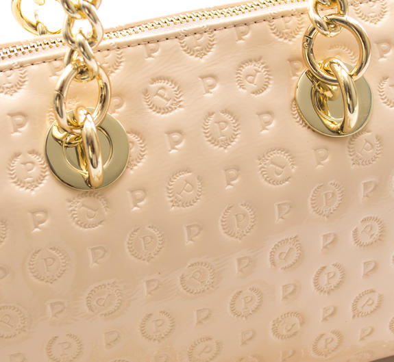  HERITAGE VERNICE Minibolso bowling con bandolera desnudo - Bolsos Mujer