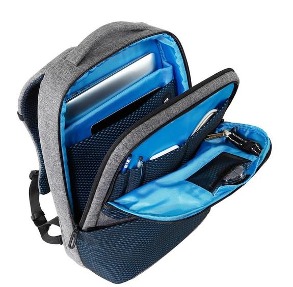  TRAFFIC Mochila para port&aacute;til de 15,6&rdquo; gris / azul artic - Mochilas para port&aacute;til
