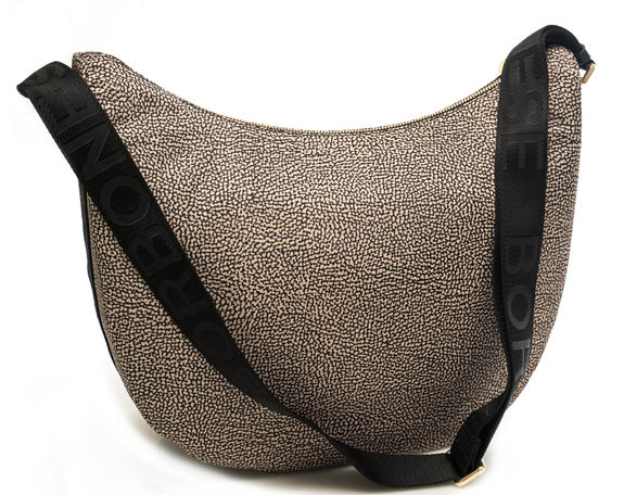 BORBONESO Bolso LUNA Hobo, mediano OP / NATURAL / NEGRO - Bolsos Mujer