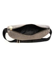 BORBONESE BORBONESO Bolso de hombro LUNA en tejido jet op OP / NATURAL / NEGRO - Bolsos Mujer - 5