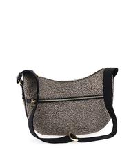BORBONESE BORBONESO Bolso LUNA Hobo, Pequeño OP / NATURAL / NEGRO - Bolsos Mujer - 2
