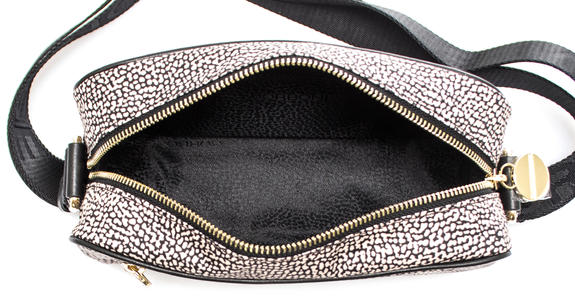 BORBONESO Mini bolso bandolera de tela OP / NATURAL / NEGRO - Bolsos Mujer