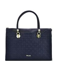 POLLINI Heritage Embossed Bolso de hombro, con bandolera azul - Bolsos Mujer - 4