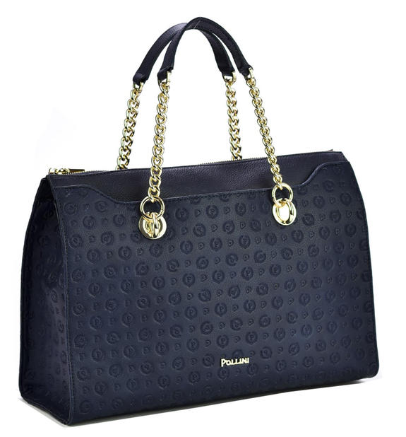 Heritage Embossed Bolso de hombro, con bandolera azul - Bolsos Mujer