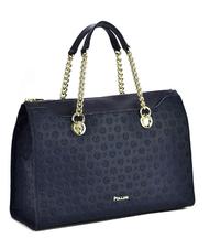 POLLINI Heritage Embossed Bolso de hombro, con bandolera azul - Bolsos Mujer - 3