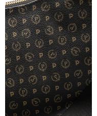 POLLINI Heritage Classic Bolso de hombro, con detalles de piel negro marr&oacute;n - Bolsos Mujer - 3