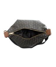 POLLINI Heritage Classic Bolso de hombro, con detalles de piel negro marr&oacute;n - Bolsos Mujer - 4