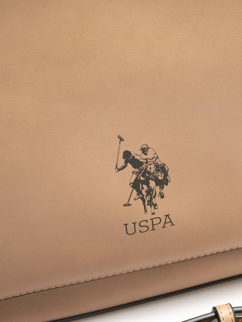 S.U.A. POLO ASSN. CHEYENNE Bolsito con bandolera color topo claro - Bolsos Mujer