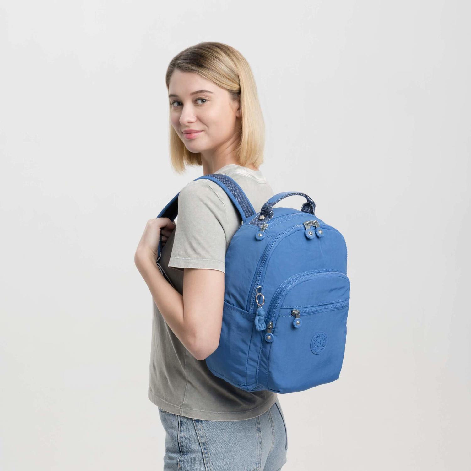 Kipling Mochila Seoul S Onda Azul - ¡Compra A Precios De Outlet!