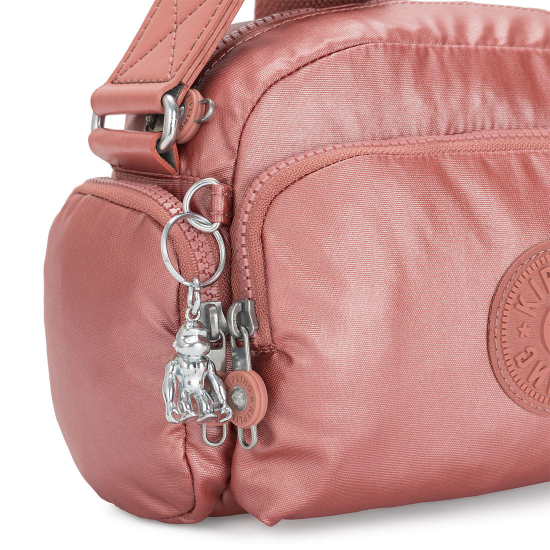Kipling Jerena S Bolso Jerena S Con Bandolera Rosa Metalizado - ¡Compra A  Precios De Outlet!