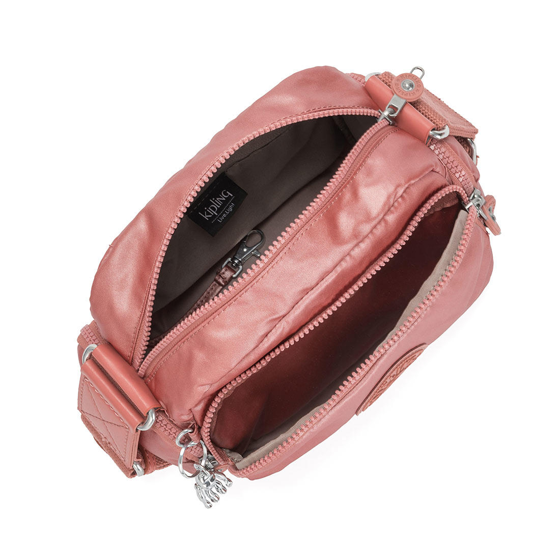 Kipling Jerena S Bolso Jerena S Con Bandolera Rosa Metalizado - ¡Compra A  Precios De Outlet!