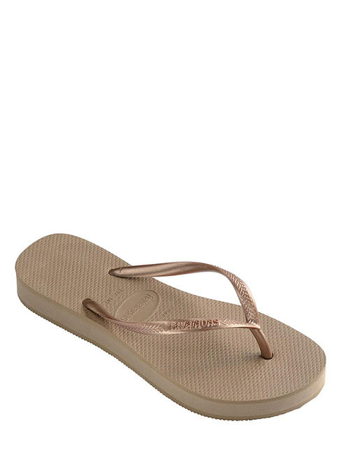 SLIM FLATFORM SLIM FLATFORM Chanclas de mujer rosa / oro - Zapatos Mujer