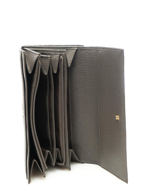  Cartera de piel compacta t&oacute;rtola - Carteras Mujer
