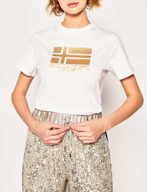 Napapijri SHYAMOLI Camiseta mujer BLANCO BRILLANTE 002 - camiseta