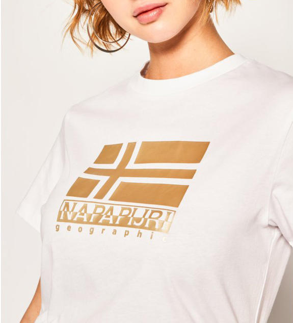 Napapijri SHYAMOLI Camiseta mujer BLANCO BRILLANTE 002 - camiseta