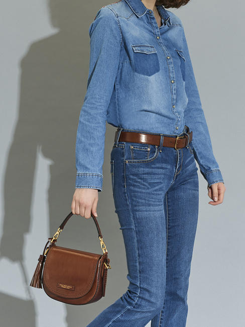  PEARLDISTRICT Mini bolso de mano, con bandolera BROWN - Bolsos Mujer