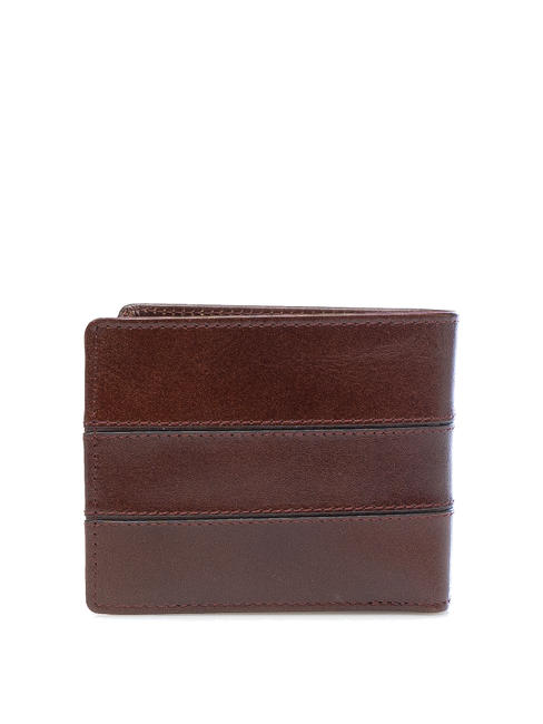 VACCHERECCIA Cartera con solapa, en piel BROWN - Carteras Hombre