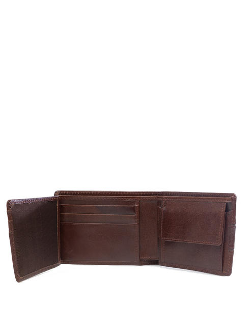 VACCHERECCIA Cartera con solapa, en piel BROWN - Carteras Hombre