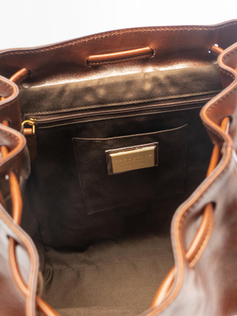 STORY DONNA Mochila de cuero BROWN - Bolsos Mujer