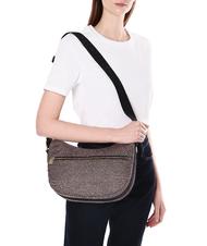 BORBONESE BORBONESO Bolso LUNA Hobo, Pequeño OP / NATURAL / NEGRO - Bolsos Mujer - 7