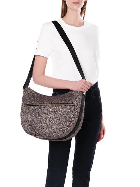BORBONESO Bolso LUNA Hobo, mediano OP / NATURAL / NEGRO - Bolsos Mujer