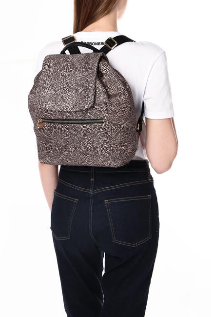 MEDIUM ECO LINE Mochila mediana de tela OP / NATURAL / NEGRO - Bolsos Mujer