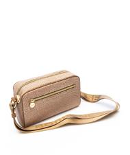 BORBONESE BORBONESO Mini bolso bandolera de tela beiger yegua - Bolsos Mujer - 2