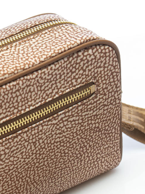 BORBONESO Mini bolso bandolera de tela beiger yegua - Bolsos Mujer