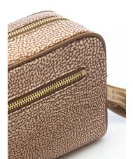 BORBONESE BORBONESO Mini bolso bandolera de tela beiger yegua - Bolsos Mujer - 4