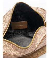 BORBONESE BORBONESO Mini bolso bandolera de tela beiger yegua - Bolsos Mujer - 5