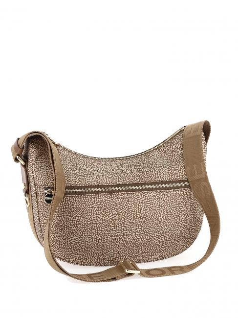 BORBONESO Bolso LUNA Hobo, Pequeño beiger yegua - Bolsos Mujer