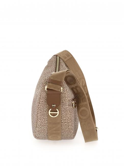 BORBONESO Bolso LUNA Hobo, Pequeño beiger yegua - Bolsos Mujer