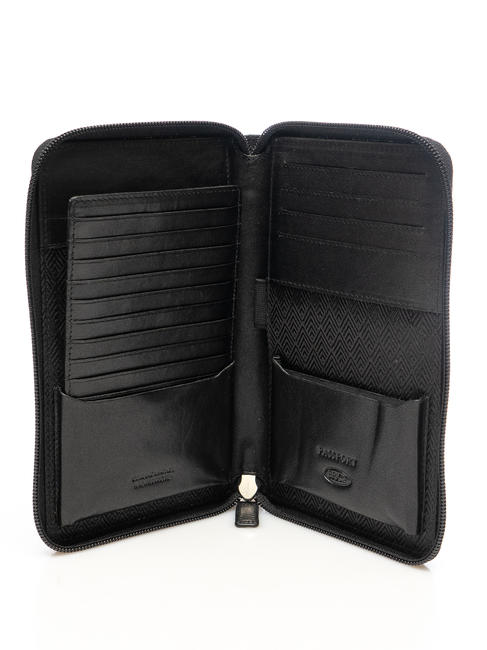MONTE ROSA Tarjetero de piel negro - Carteras Mujer