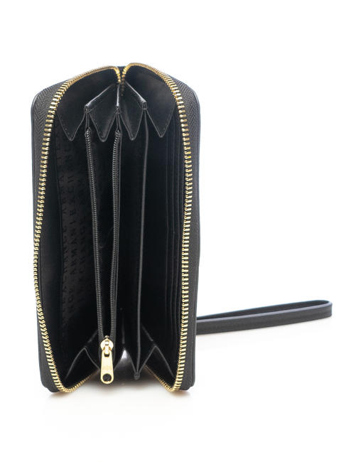 PORTAFOGLIO ZIP AROUND Con Polsierina negro - Carteras Mujer