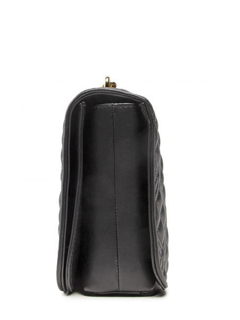 NEW SHINY QUILTED Bolso peque&ntilde;o convertible negro - Bolsos Mujer