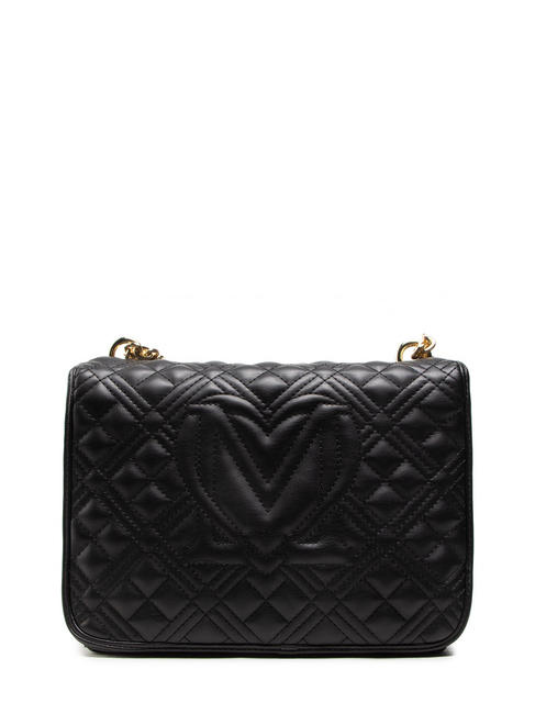 NEW SHINY QUILTED Bolso peque&ntilde;o convertible negro - Bolsos Mujer