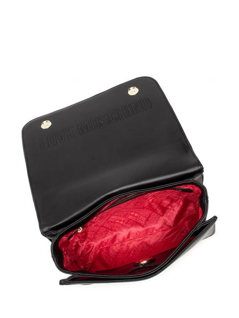 NEW SHINY QUILTED Bolso peque&ntilde;o convertible negro - Bolsos Mujer