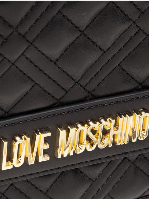 NEW SHINY QUILTED Bolso peque&ntilde;o convertible negro - Bolsos Mujer