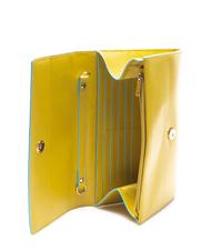 PIQUADRO CAMPIONARIO - BLUE SQUARE Cartera clutch en piel AMARILLO 5 - Carteras Mujer - 2