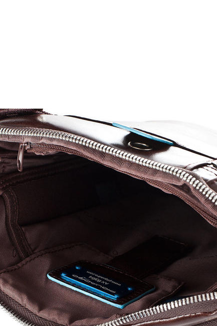 Bolso CUADRADO AZUL, soporte para iPad CAOBA - Bandoleras Hombre