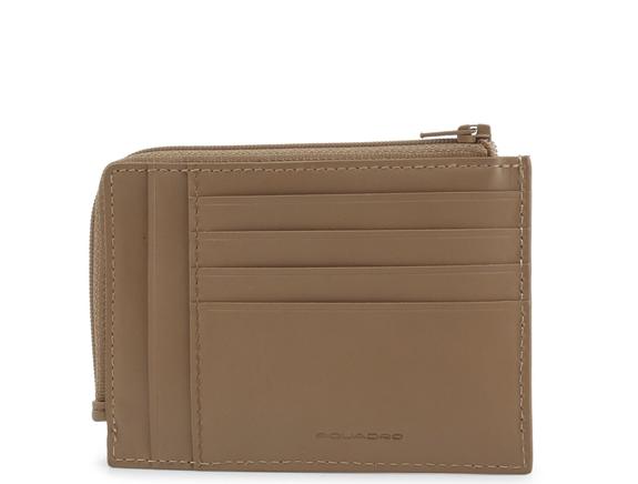 Monedero CUADRADO AZUL FUERA BEIGE - Carteras Hombre