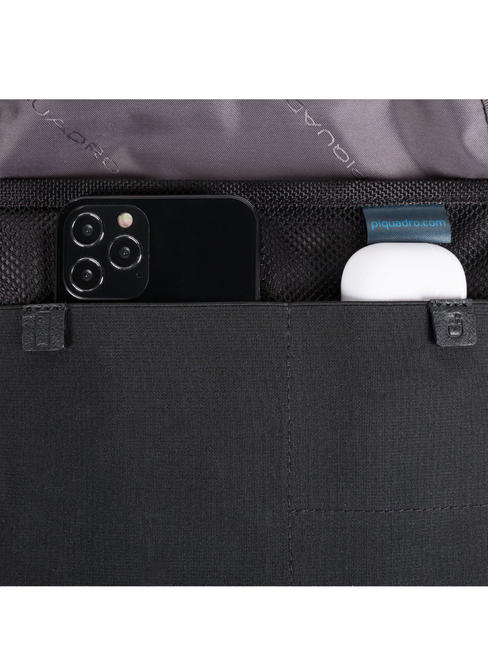 brief 2 un hombro en tejido reciclado negro - Bandoleras Hombre