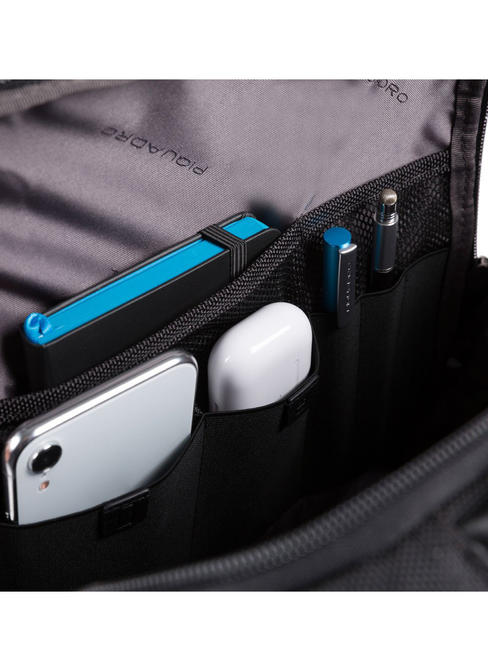 BRIEF 2 mochila para portátil y soporte para ipad en tejido reciclado negro - Mochilas para portátil