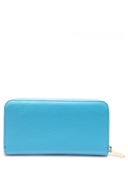  Billetera METALLIC SOFT en cuero natural Piscina - Carteras Mujer