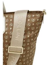 POLLINI HERITAGE SOFT HERITAGE SOFT Bolso shopper, con bandolera bolso heritage de nailon suave marr&oacute;n / dorado - Bolsos Mujer - 4