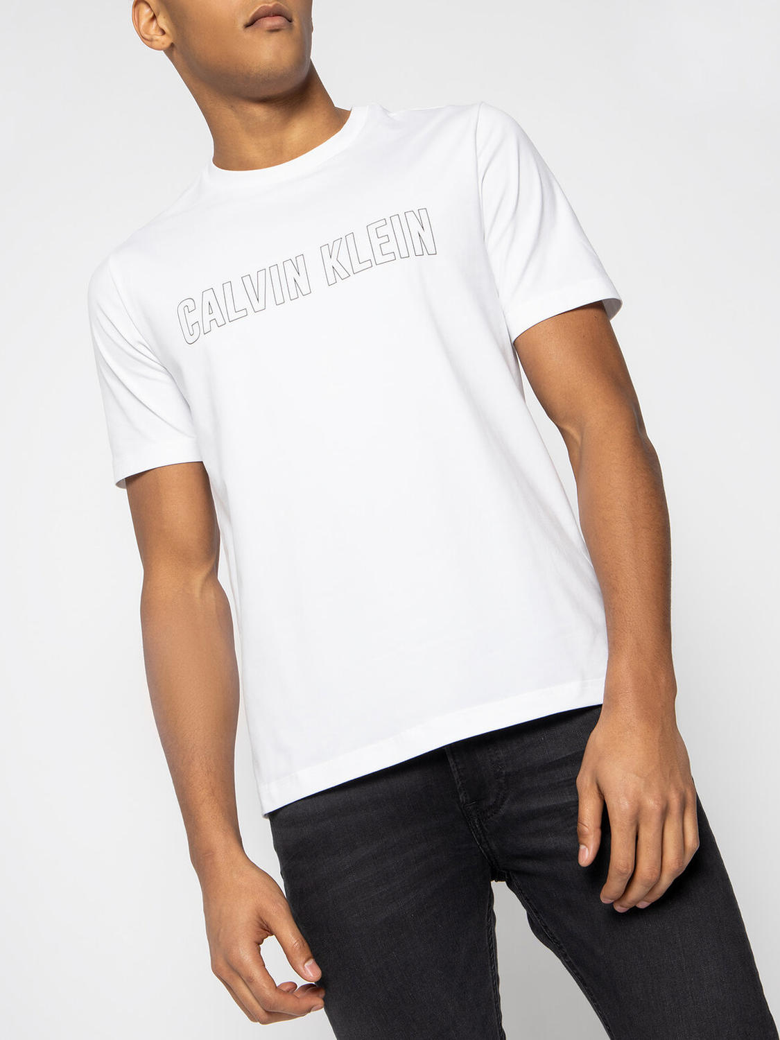 Calvin Klein Ck Performance Logo Print Camiseta Para Hombre Blanco -  ¡Compra A Precios De Outlet!