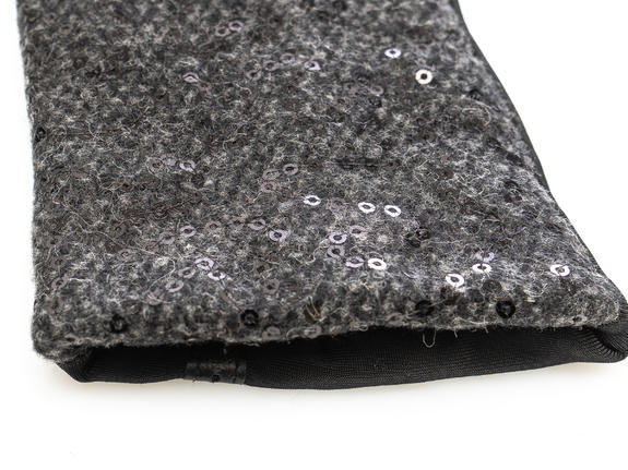 guanto party con micropaillette  negro - Guantes