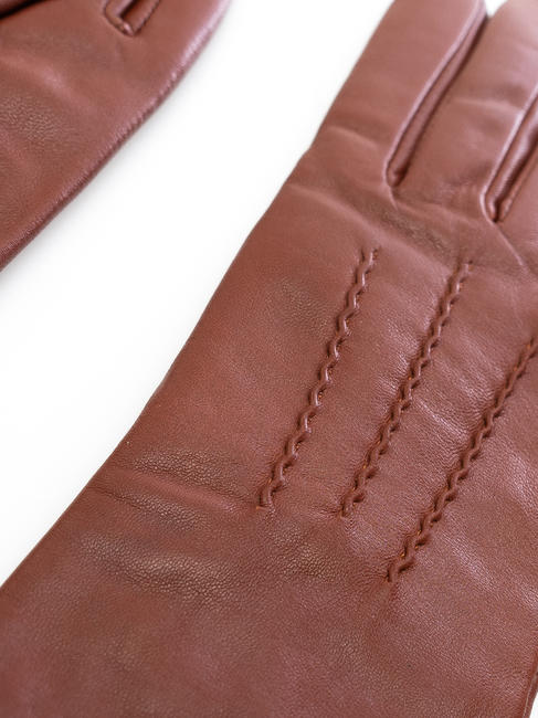 guanto basico con cuciture  COGNAC - Guantes