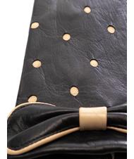 TOSCA BLU guanto in pelle pois e fiocchetto  negro - Guantes - 3