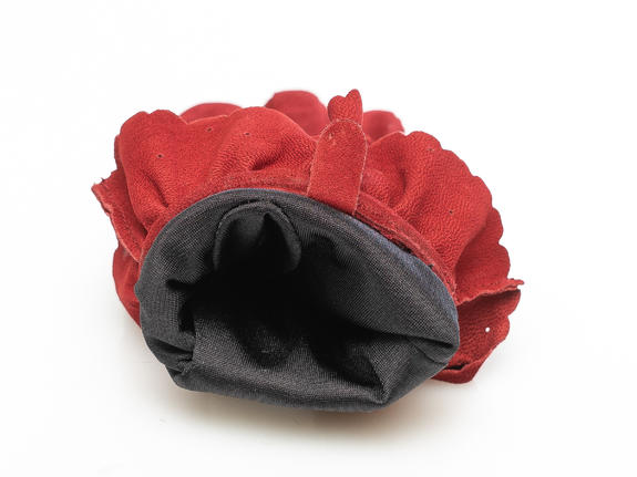 guanto con rouche in suede  Burdeos - Guantes